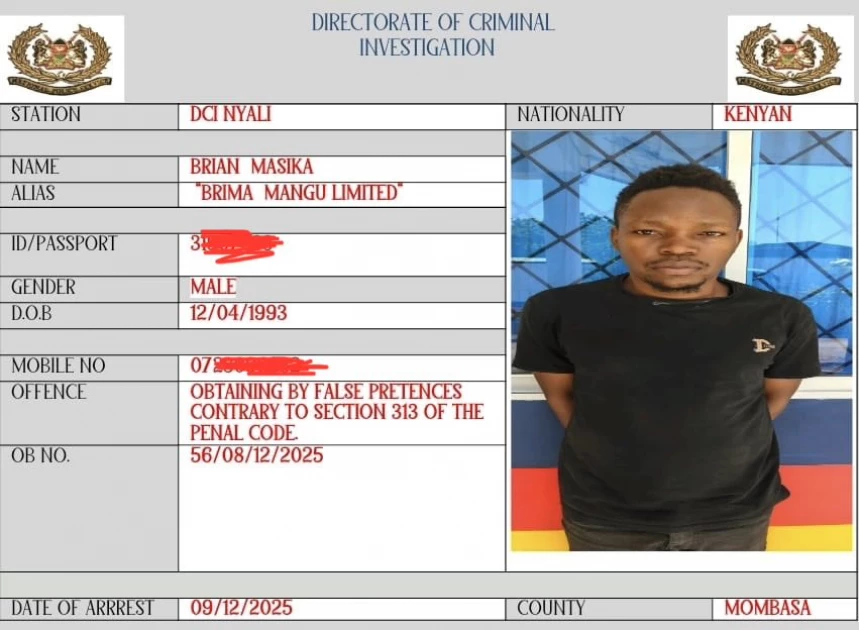 Holiday Scammers Target Kenyans: DCI Arrests Fake Landlord in Mombasa Fraud Bust 