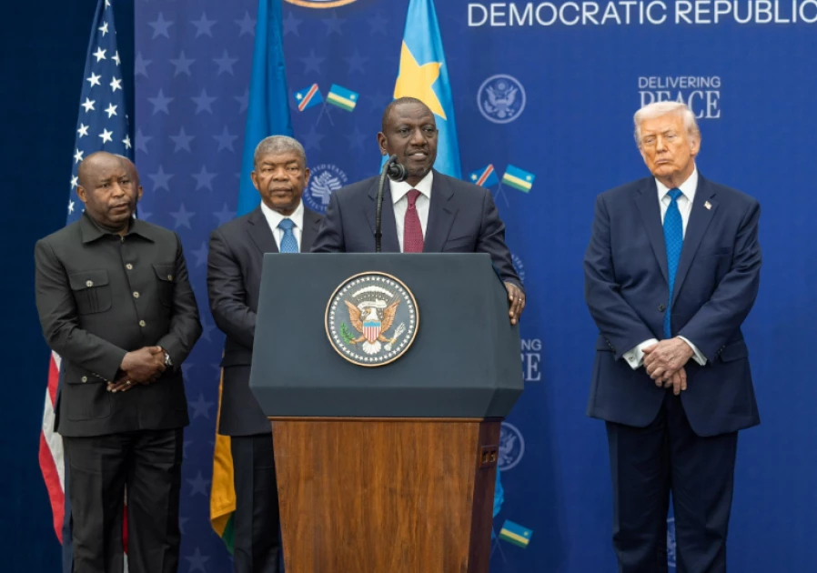 Ruto Lauds Trump-Brokered Rwanda-DRC Peace Pact in Washington 